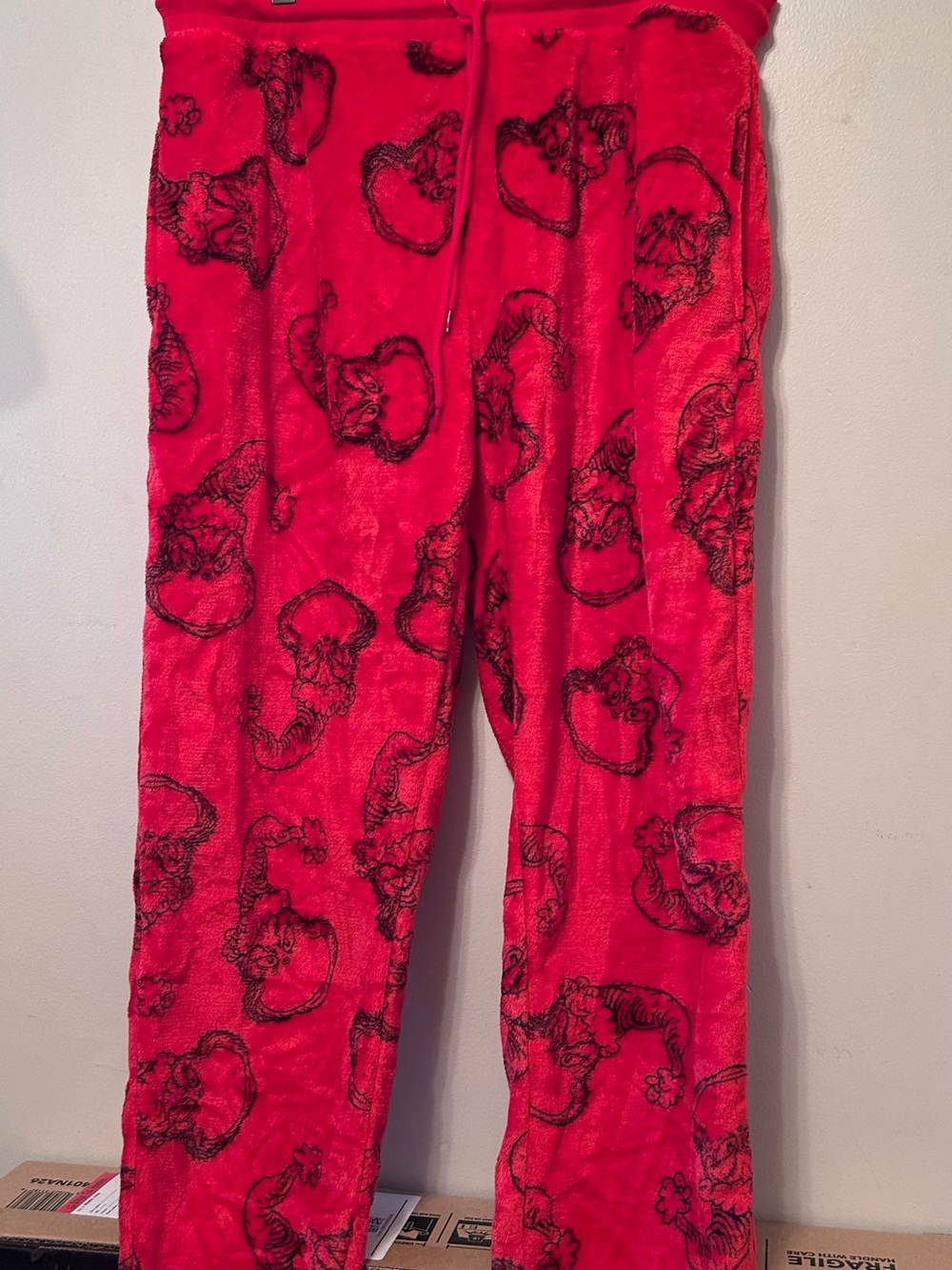 Grinch plush Pajama Pants with Grinch Print